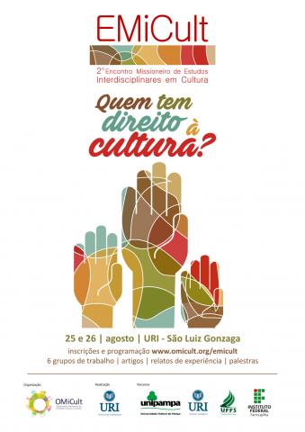 2º Emicult acontece nos dias 25 e 26 de agosto 2º Emicult acontece nos dias 25 e 26 de agosto