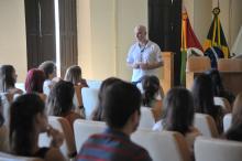 Palestra promovida pela Proext com professor Rafael Maurer - foto: Aline Reinhardt/Unipampa Palestra promovida pela Proext com professor Rafael Maurer - foto: Aline Reinhardt/Unipampa