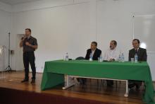 O coordenador pro tempore, Luís de Oliveira, fez um relato histórico quanto à criação do curso / Foto: Franceli Couto